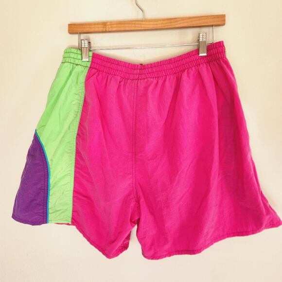 Vintage 80's Ken Hobie Swim Shorts/ Activewear Shorts Retro size Large - Picture 3 of 5